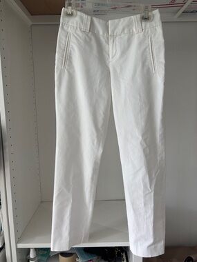 Banana Republic White Cropped Ankle Pants